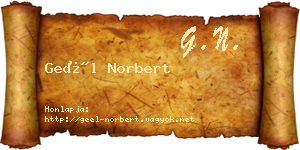 Geél Norbert névjegykártya