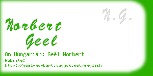 norbert geel business card