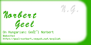 norbert geel business card